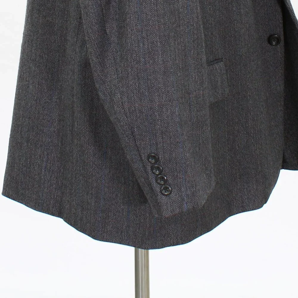 Joseph & Feiss 48R Gray Check 2-Button Sport Coat Blazer Jacket O202